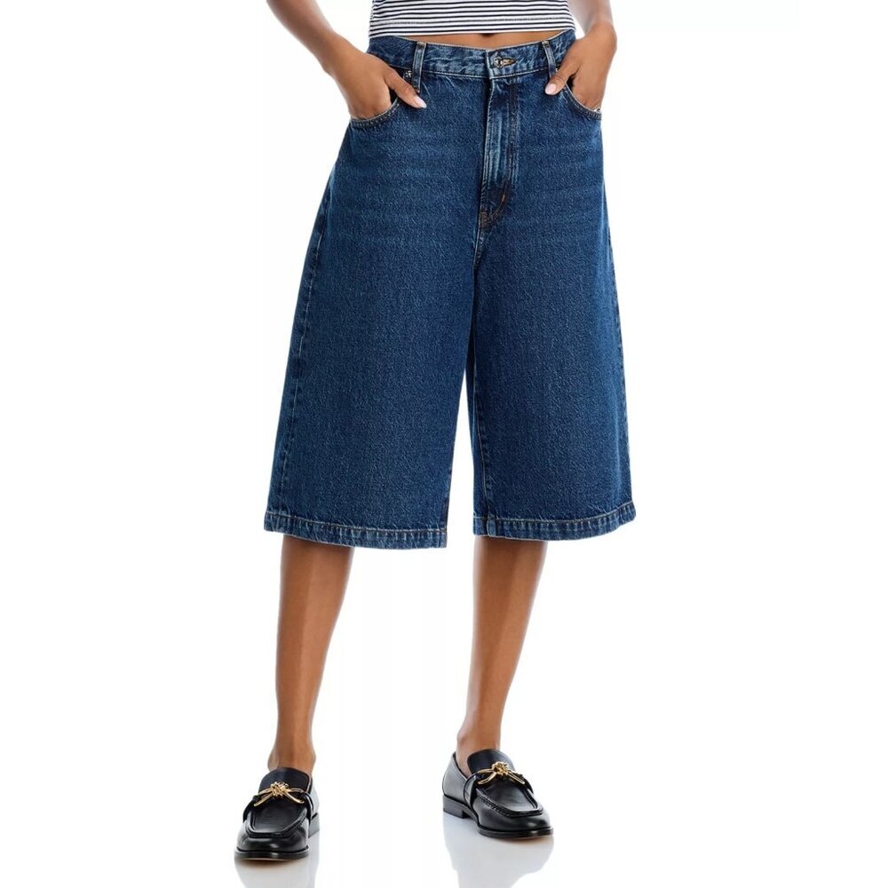 Frame Denim Dark Blue Women's Bermuda Shorts